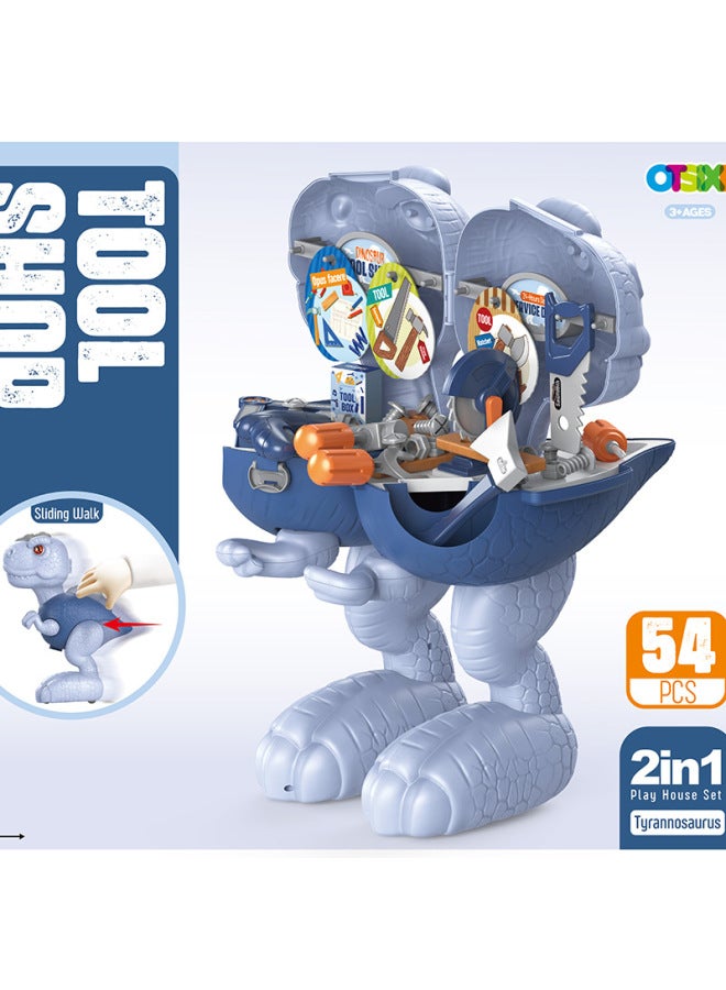 Children's Cooking Tableware Medical Tools Beauty Supermarket Sliding Tyrannosaurus Storage Suit Simulation Play House Toys-Specifications:1368B04 - Image 5